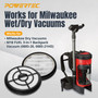 POWERTEC 49-90-1963 Wet Dry Vacuum HEPA Filter for Milwaukee M18 0885-20, 0885-21HD Backpack Vacuum, 2 Pack (75134) 03