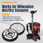 POWERTEC 49-90-1963 Wet Dry Vacuum HEPA Filter for Milwaukee M18 0885-20, 0885-21HD Backpack Vacuum, 2 Pack (75134) 03