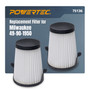 POWERTEC 49-90-1950 Wet Dry Vacuum Filter for Milwaukee M12 0850-20 Compact Vacuum, 2 Pack (75136) 01