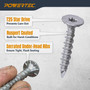 POWERTEC Cement Screws #8 x 1-1/4″, Ruspert Coated Concrete Screws with T25 Torx Star Drive Bit – High-Low Thread Masonry Screws for Cement Board, Concrete & Brick, 200-Pack (72319) 04