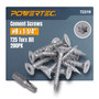 POWERTEC Cement Screws #8 x 1-1/4″, Ruspert Coated Concrete Screws with T25 Torx Star Drive Bit – High-Low Thread Masonry Screws for Cement Board, Concrete & Brick, 200-Pack (72319) 01