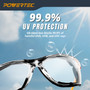POWERTEC Safety Glasses ANSI Z87.1-2020, Clear Wraparound Protective Eyewear with Removable Foam Gasket, UV Protection for Construction, Woodworking & Jobsite Use (72317) 06