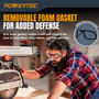 POWERTEC Safety Glasses ANSI Z87.1-2020, Clear Wraparound Protective Eyewear with Removable Foam Gasket, UV Protection for Construction, Woodworking & Jobsite Use (72317) 07
