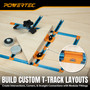 POWERTEC T-Track In-Line Inserts, Drop-In T-Track Connectors for 3/4" × 3/8" Grooves, Compatible with 1/4" & 5/16" T-Bolts, Modular T-Track System for Jigs, Router Tables, and More, 8PK (72354) 03