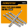 POWERTEC CNC Single Flute Solid Carbide End Mill, 4-Pack, 4mm Cutting Diameter, 12mm Cut Length, 4mm Shank, Uncoated Up-Cut Router Bits for Aluminum, Copper, Plastics, Wood & Composite Panels (73072) 01