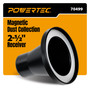 POWERTEC 4” to 2-1/2” Steel Ring Port Receiver, Magnetic Dust Collection Fitting for Dust Collection System and Shop Vacuums, Quick Connect Hose to Machinery Ports, 1 Pack (70499) 01