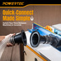 POWERTEC 4” to 2-1/2” Steel Ring Port Receiver, Magnetic Dust Collection Fitting for Dust Collection System and Shop Vacuums, Quick Connect Hose to Machinery Ports, 1 Pack (70499) 04