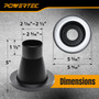 POWERTEC 4” to 2-1/2” Steel Ring Port Receiver, Magnetic Dust Collection Fitting for Dust Collection System and Shop Vacuums, Quick Connect Hose to Machinery Ports, 1 Pack (70499) 02