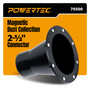 POWERTEC 4” to 2-1/2” Magnetic Connector, Magnetic Dust Collection Fitting w/ 8 Rare Earth Magnets for Dust Collection System and Shop Vacuums, Quick Connect Hose to Machinery Ports, 1 Pack (70500) 01