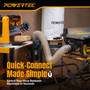 POWERTEC 4” Magnetic Dust Collection Fittings Starter Kit for Dust Collectors, 2-Machine Connection Set for Quick-Connect 4” Hose to Woodworking Machine Ports (70505) 07