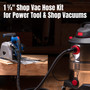 POWERTEC 70347 10 Ft. Dust Collection Hose Kit with 5 Fittings for Woodworking Power Tools Home and Wet/Dry Shop Vacuums 02