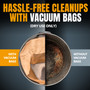 POWERTEC DXVA19-4104 Shop Vac Bags 5PK for Dewalt 5-8 Gallon Wet/ Dry Vacuums DXV05P-QT, DXV05S-QT, DXV06P-QT, DXV06PL, DXV08SA, Replacement Shop Vacuum Dust Collection Filter Bags (75129) 04