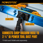 POWERTEC 2-1/2" to 2-1/4" Dust Collection Reducer Adapter, Hose Conversion Adapter for Shop Vac & Woodworking Dust Collection Systems, ABS Plastic Dust Port Fitting for Benchtop Power Tools (70495) 06