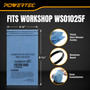 POWERTEC 3 Pack WS01025F Wet Dry Vacuum Filter Bags for WORKSHOP WS0255VA and Select 2.5 to 5 Gallon Shop Vac, Replacement Filter Bags with Retainer Band for WORKSHOP Wet/Dry Vacuums (75127) 02