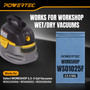 POWERTEC 3 Pack WS01025F Wet Dry Vacuum Filter Bags for WORKSHOP WS0255VA and Select 2.5 to 5 Gallon Shop Vac, Replacement Filter Bags with Retainer Band for WORKSHOP Wet/Dry Vacuums (75127) 03