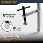 POWERTEC Heavy Duty 15-1/2" F Style Bar Clamps, 5-1/2" Throat, 1786 lb Clamping Force – Woodworking, Cabinetry, Welding & Workshop Use, 1-Pack (72439) 03