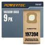 POWERTEC 197394 Vacuum Bags for Kirby 9PK, Fits Kirby G3, G4, G4D, G5, G6, G7, G7D, G2000, G2001, Gsix, Ultimate G, Heritage II, Style III Vacuum Cleaners, Replacement for 197294 197289 197301 (75137) 01