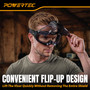 POWERTEC Anti-Fog Safety Goggles with Flip-Up Detachable Face Shield, ANSI Z87+ Impact Rated, Full Face Protection, Vented Mask for Grinding, Cutting, Dust & Debris (72433) 06