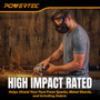 POWERTEC Anti-Fog Safety Goggles with Flip-Up Detachable Face Shield, ANSI Z87+ Impact Rated, Full Face Protection, Vented Mask for Grinding, Cutting, Dust & Debris (72433) 02