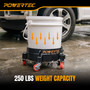 POWERTEC Bucket Dolly with Caster Wheels for 5 Gallon Buckets, 5 Gallon Bucket Cart Roller with 3 Locking Wheels, Screw Clamps & Connector, Designed for Dust Separator, Car Wash & Detailing (70487) 03