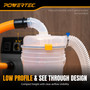 POWERTEC Low Profile Dust Separator for Shop Vac & Dust Collectors, Fits 5 Gallon Buckets, For 2-1/4" Shop Vacuum Port, 2-1/2" & 4" Dust Collection System, Cyclone Dust Collection Kit w/ Hose & Elbow
 07