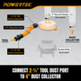 POWERTEC Low Profile Dust Separator for Shop Vac & Dust Collectors, Fits 5 Gallon Buckets, For 2-1/4" Shop Vacuum Port, 2-1/2" & 4" Dust Collection System, Cyclone Dust Collection Kit w/ Hose & Elbow
 06