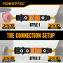 POWERTEC 2-1/2" x 20 ft. Shop Vac Hose Kit with Adapters for 2-1/4" & 2-5/8" Vacuum Ports, Vacuum Hose Kit with Hose Adapters for Wet Dry Shop Vacuum Cleaners & Woodworking Dust Collection (70480) 04