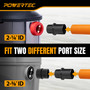 POWERTEC 2-1/2" x 20 ft. Shop Vac Hose Kit with Adapters for 2-1/4" & 2-5/8" Vacuum Ports, Vacuum Hose Kit with Hose Adapters for Wet Dry Shop Vacuum Cleaners & Woodworking Dust Collection (70480) 03
