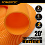 POWERTEC 2-1/2" x 20 ft. Shop Vac Hose Kit with Adapters for 2-1/4" & 2-5/8" Vacuum Ports, Vacuum Hose Kit with Hose Adapters for Wet Dry Shop Vacuum Cleaners & Woodworking Dust Collection (70480) 06