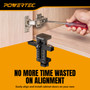 POWERTEC Cabinet Door Mounting Jig, Quick-Align Adjustable Cabinet Door Installation Tool for Frameless & Frame Cabinets, Supports Inset, Partial & Full Overlay Doors (72426) 02