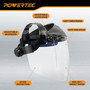 POWERTEC Adjustable Face Shield, ANSI Z87+ High Impact Rated, Anti-Fog Clear Polycarbonate Visor, Ratcheting Headgear with Flip-Up Design & Sweatband - Grinding, Woodworking, Yard & Shop Work (72428) 04
