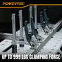 POWERTEC Welding Clamps, 2 PK, for 5/8" Fixture Holes (72235-P2) | Quick-release ratchet, 999 lb clamping force, 7-3/4" capacity, 4-3/4" throat depth, welding tables & workbenches 4