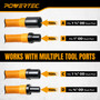POWERTEC 10 FT. x 1-1/4" OD Shop Vacuum Hose Kit (70498) | 4 interchangeable fittings & 2-1/4" hose adapter included, designed for woodworking power tools, shop vacs & dust ports 4