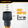 POWERTEC 10 FT. x 1-1/4" OD Shop Vacuum Hose Kit (70498) | 4 interchangeable fittings & 2-1/4" hose adapter included, designed for woodworking power tools, shop vacs & dust ports 7