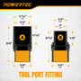 POWERTEC 10 FT. x 1-1/4" OD Shop Vacuum Hose Kit (70498) | 4 interchangeable fittings & 2-1/4" hose adapter included, designed for woodworking power tools, shop vacs & dust ports 5