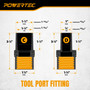 POWERTEC 10 FT. x 1-1/4" OD Shop Vacuum Hose Kit (70498) | 4 interchangeable fittings & 2-1/4" hose adapter included, designed for woodworking power tools, shop vacs & dust ports 6