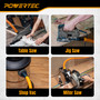 POWERTEC 10 FT. x 1-1/4" OD Shop Vacuum Hose Kit (70498) | 4 interchangeable fittings & 2-1/4" hose adapter included, designed for woodworking power tools, shop vacs & dust ports 10