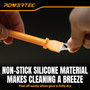 POWERTEC 1/2 Inch Silicone Glue Brush, Woodworking Glue Applicator with Scraper Edge, Non-Stick Glue Spreader for Joinery, Dovetails & Detail Work, Easy-Clean Reusable Tool, 1 PK (72463) 4