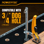 Quick-release ratchet, 6-5/16" clamping capacity, non-marring pads, ideal for MFT workbenches, routing & sanding 3