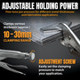 POWERTEC 8" Locking Sheet Metal Clamp, 2-Pack, Flat Jaw Pliers (72440) | Quick-release alloy steel locking pliers for sheet metal bending, forming, fabrication, welding & clamping tasks 4