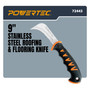 POWERTEC Stainless Steel Roofing & Flooring Knife, Linoleum Cutter (72443)
9" knife with a serrated hook blade and soft-grip handle for vinyl flooring, roofing, carpet, wallpaper, and more. 1