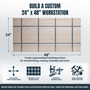 POWERTEC 72379 T-Track Table System Kit, Includes 10pcs 11" Universal T-Tracks, 12pcs 5.5" Universal T-tracks, 8pcs 4-Way Intersections and 2 Hold Down Clamps 9