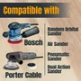 POWERTEC 40/80/120/220/320 Grit, 100 PK, 6 Inch Sanding Discs – Hook and Loop, 6-Hole Aluminum Oxide Orbital Sander Pads, Round Sandpaper for Random Orbital, Air, Pneumatic & DA Sanders (45200) 3