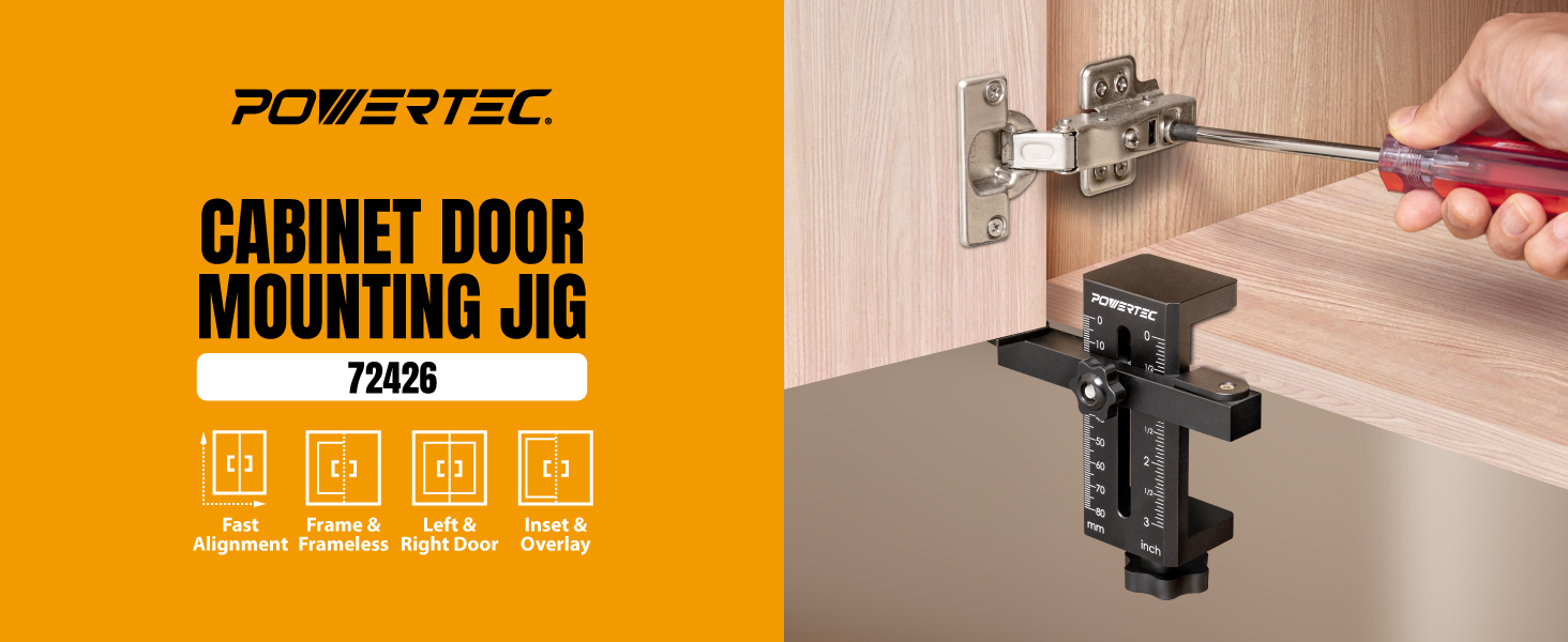 72426 Cabinet Door Mounting Jig, Quick-Align, Overlay