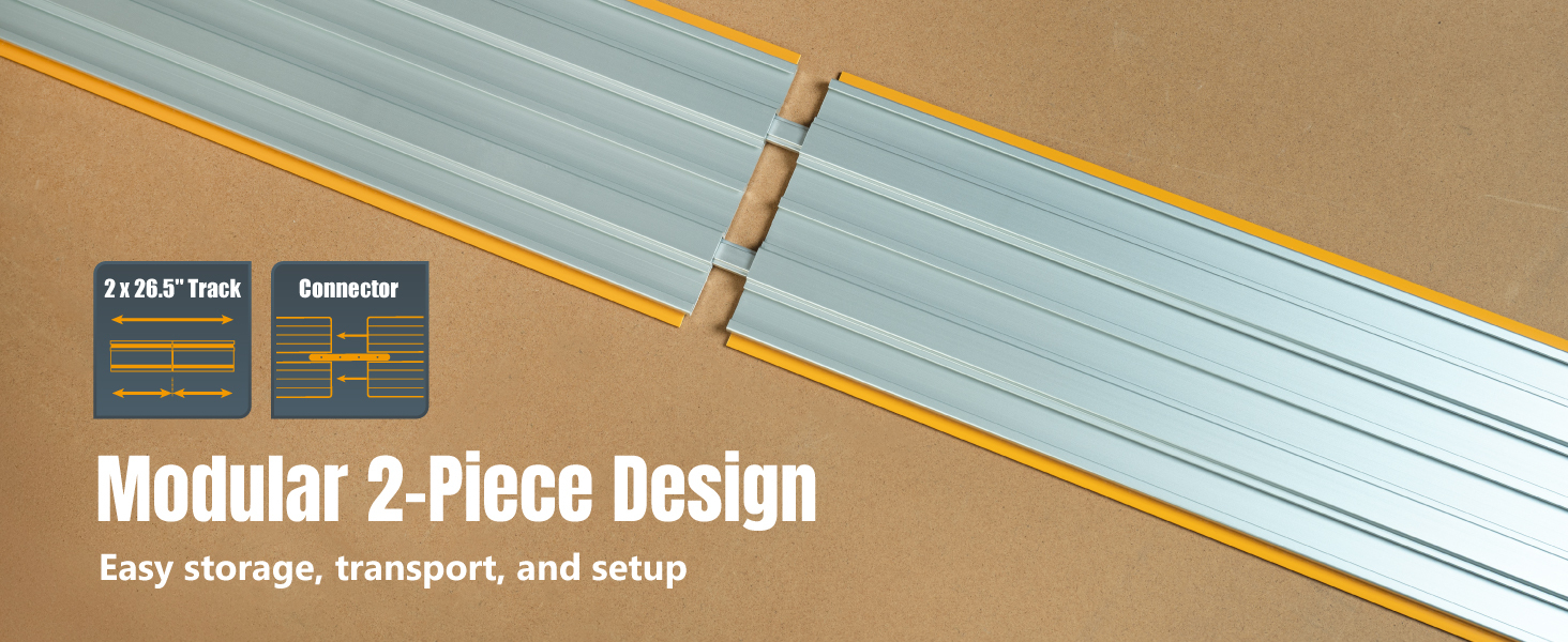 POWERTEC 72094 Circular Saw Track Guide Rail System in use