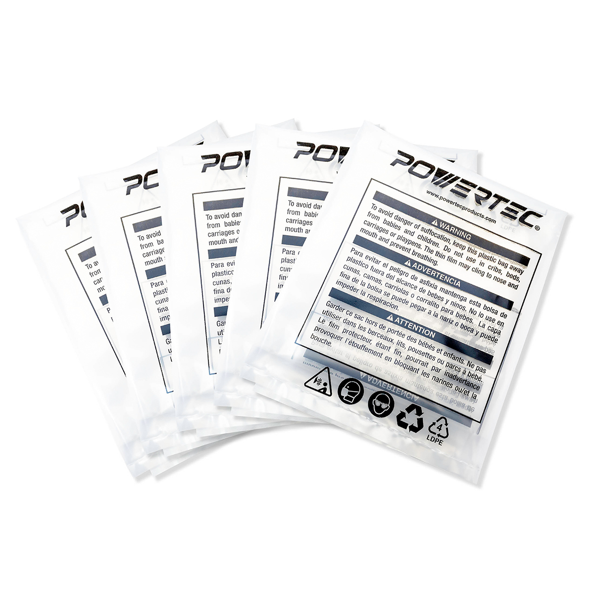 POWERTEC-Clear Plastic Dust Collection Bag 14