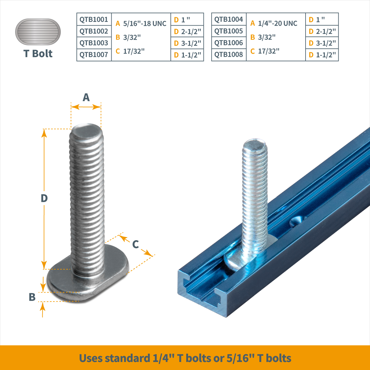 Double-Cut Profile Universal T-Track with Predrilled Mounting