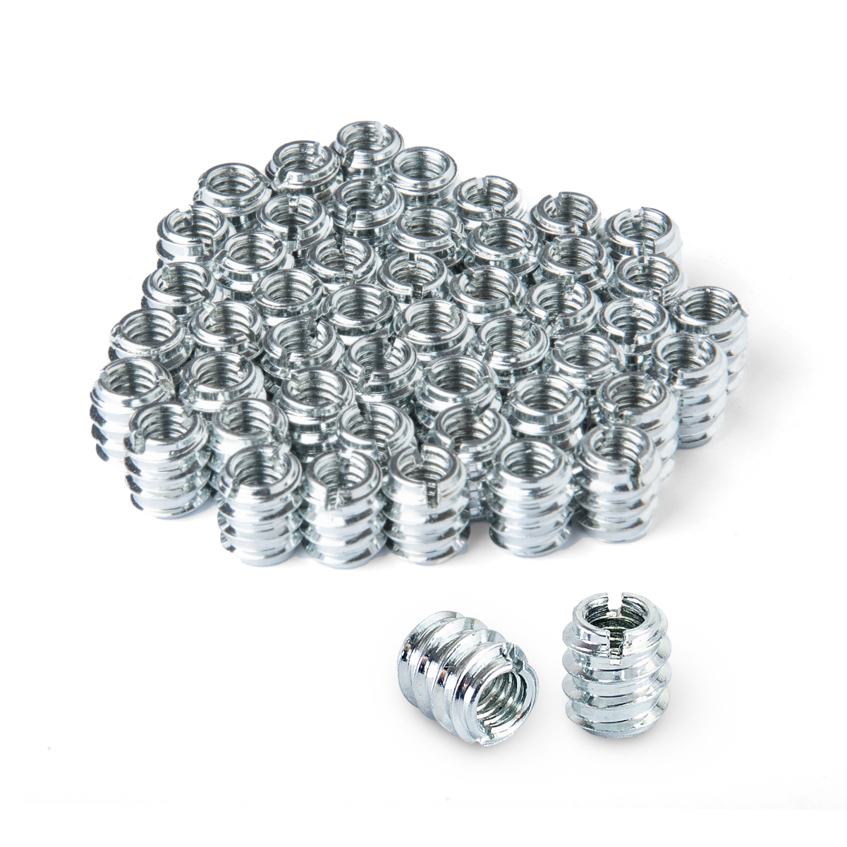Threaded Insert 1/4 Inch 20, 11.9mm| Zinc Plated Screw-In Nut for