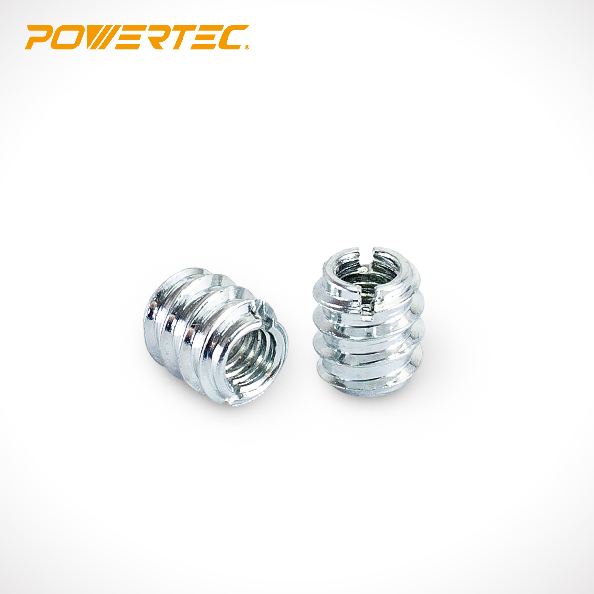 .^っ. т^ページ Threaded Insert 1/4 Inch 20, 11.9mm| Zinc Plated Screw-In Nut for
