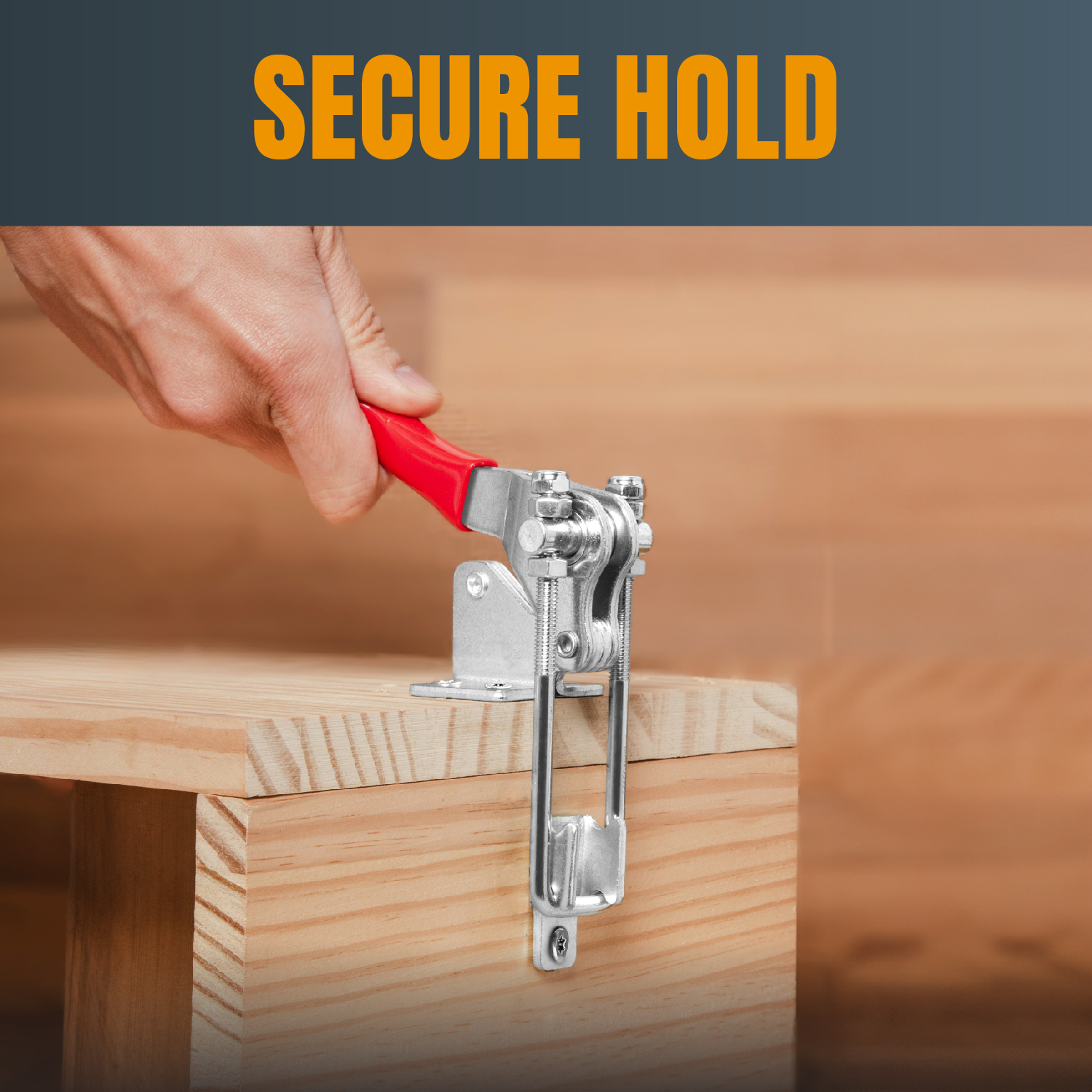 Vertical Latch-Action Toggle Clamp, 1000 lbs Capacity | POWERTEC